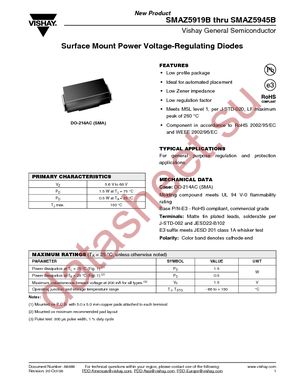 SMAZ5921B-E3/61 datasheet  